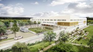 Construction du nouvel Hôpital Nord Deux-Sèvres
Le projet comprend :
– le niveau du hall d’accueil, des espaces de détente